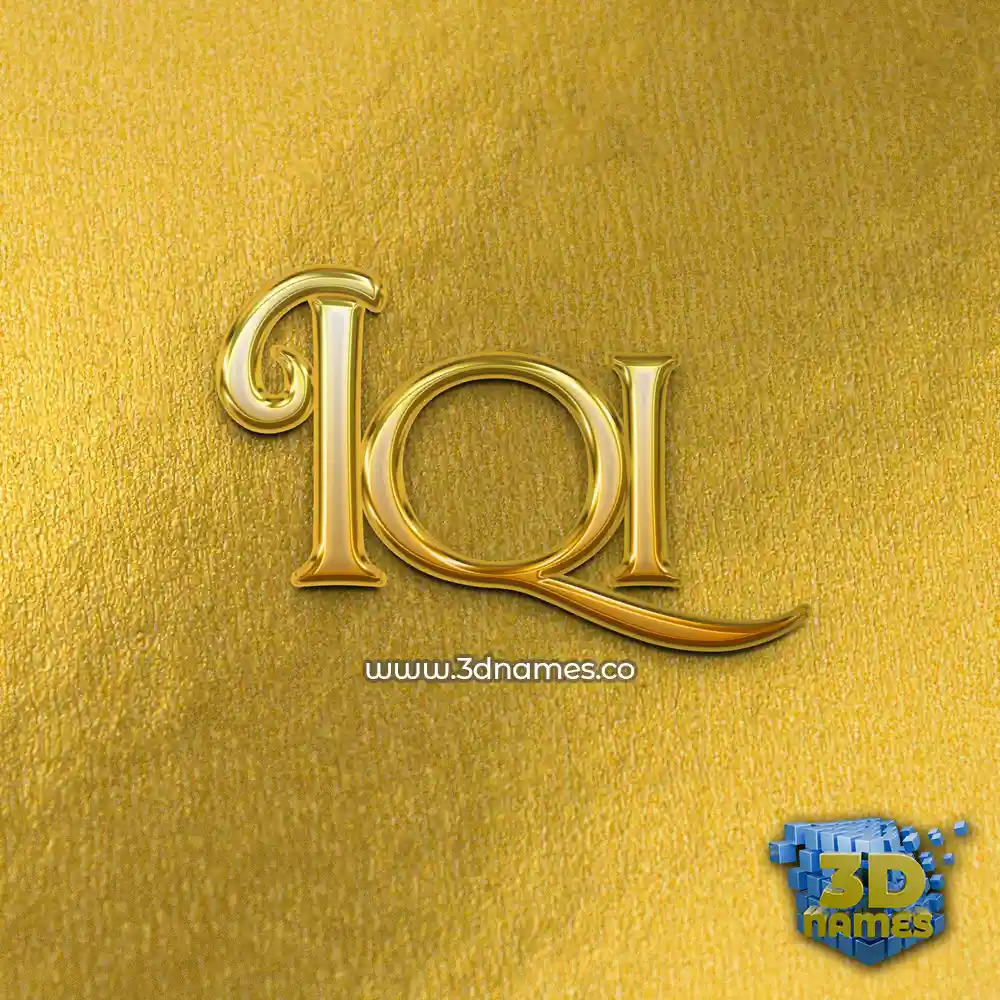 iqi in All Gold style - 3D name wallpaper