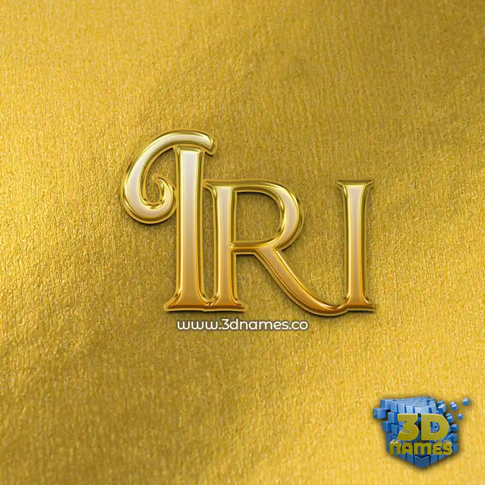 iri in All Gold style - 3D name wallpaper