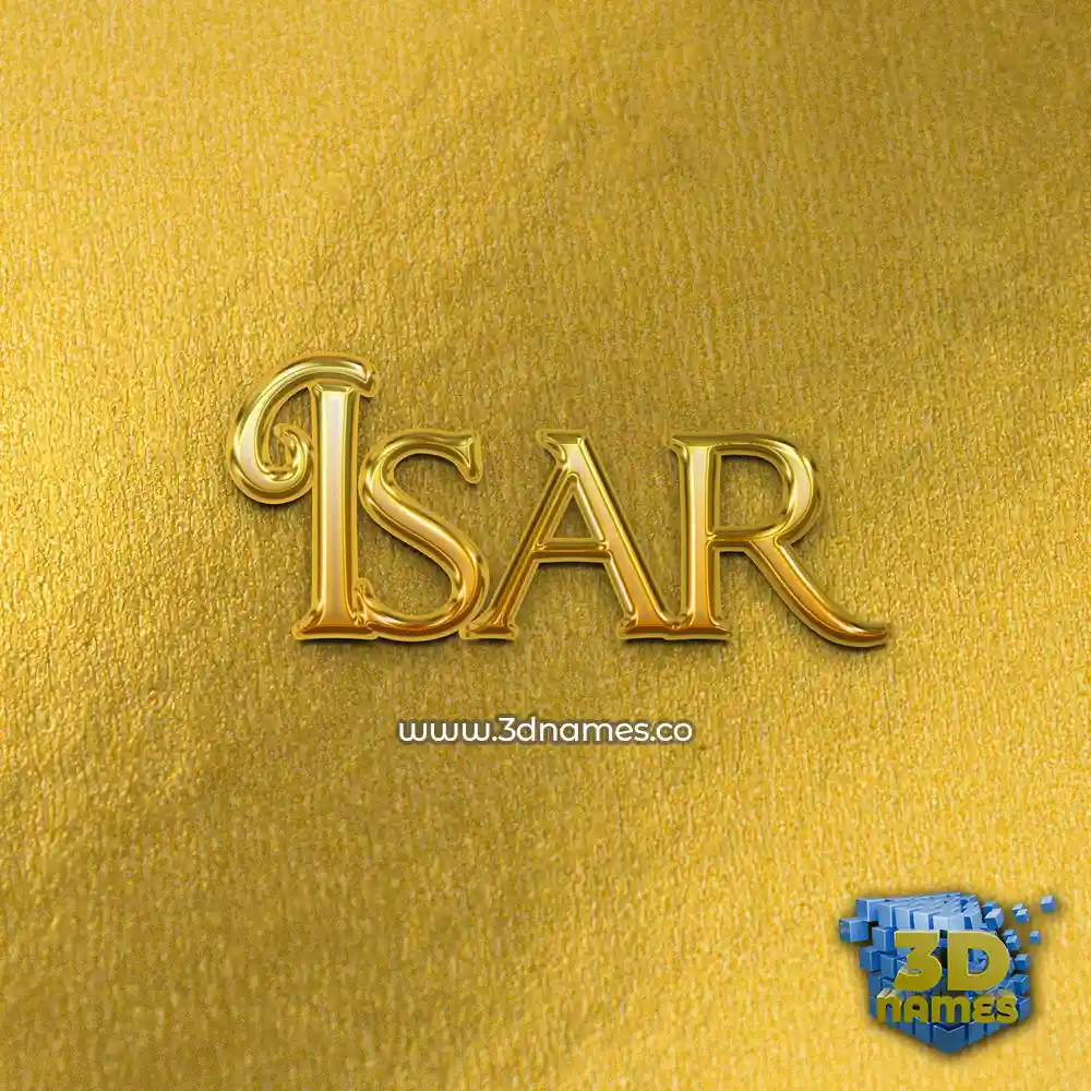isar in All Gold style - 3D name wallpaper