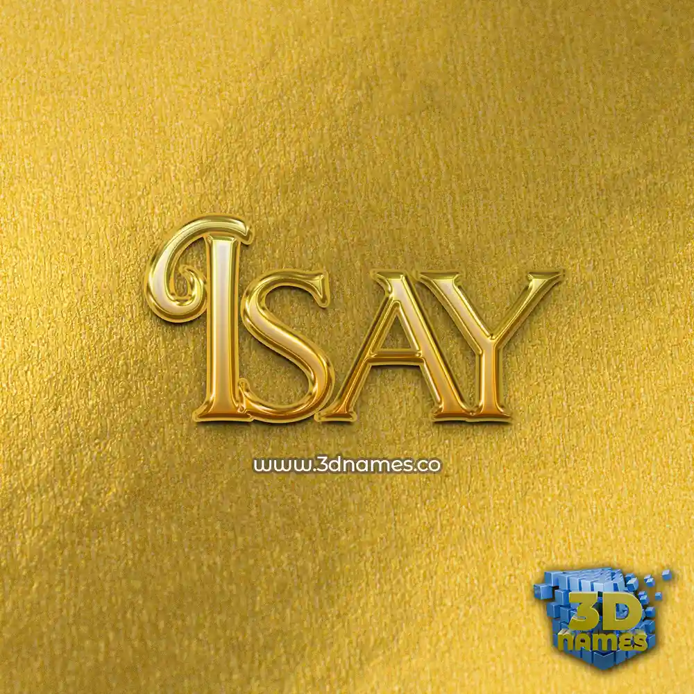 isay in All Gold style - 3D name wallpaper