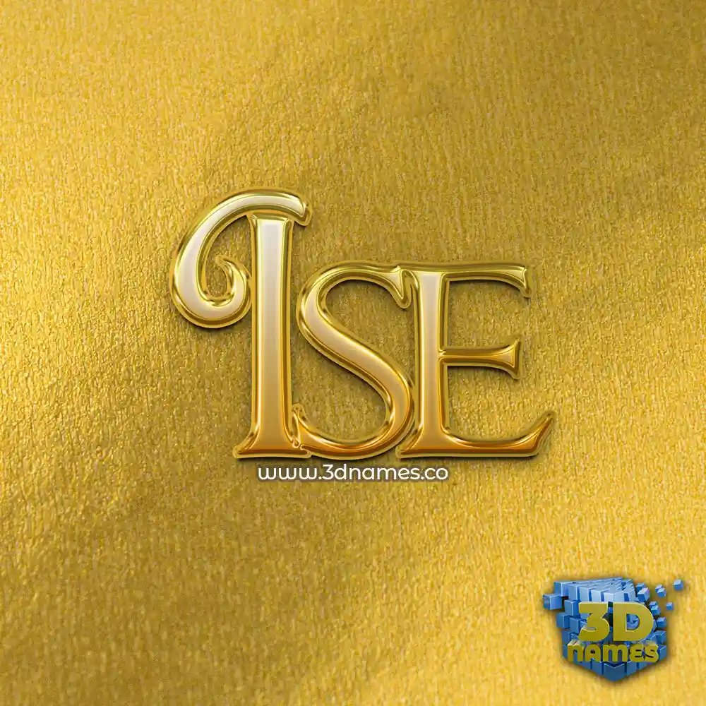 ise in All Gold style - 3D name wallpaper