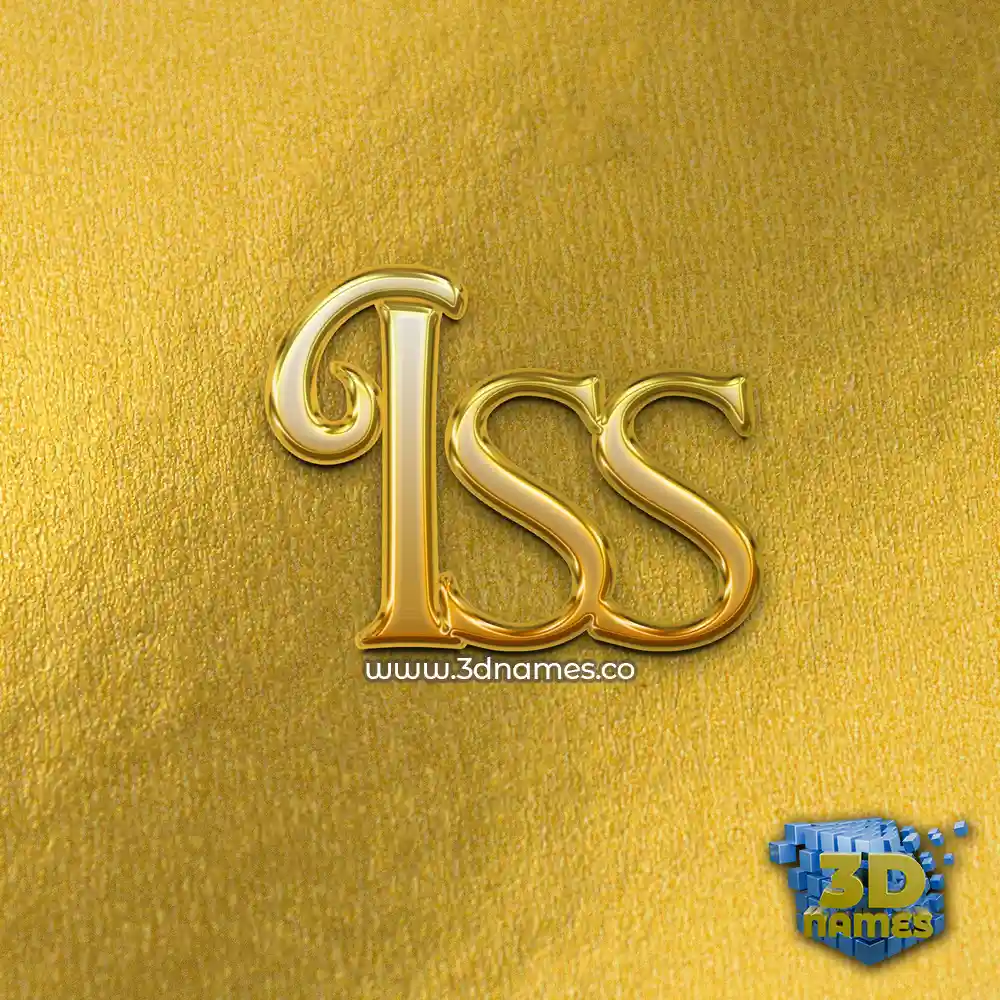iss in All Gold style - 3D name wallpaper