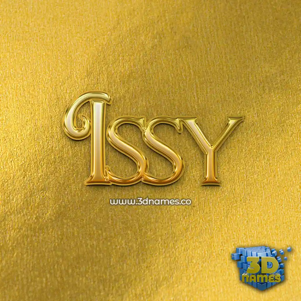 issy in All Gold style - 3D name wallpaper