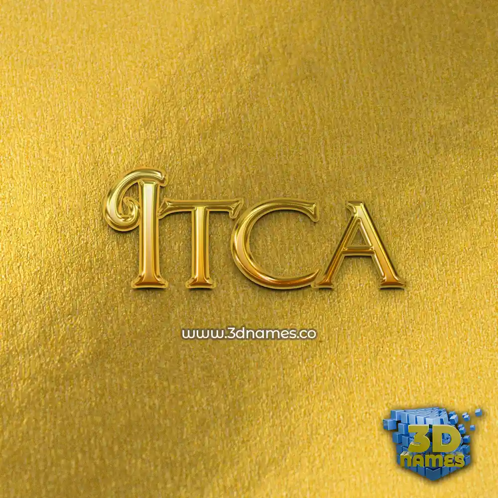 itca in All Gold style - 3D name wallpaper
