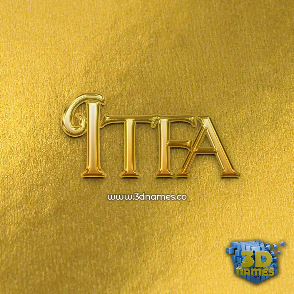 itfa in All Gold style - 3D name wallpaper