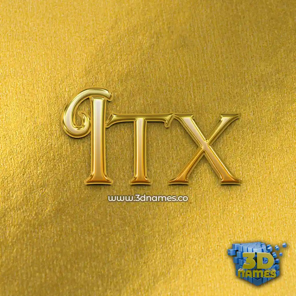 itx in All Gold style - 3D name wallpaper