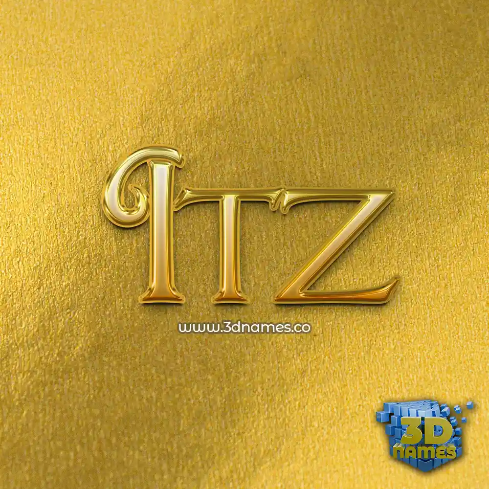 itz in All Gold style - 3D name wallpaper
