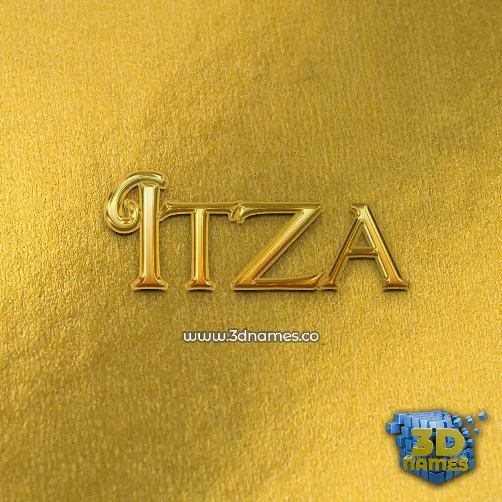 itza in All Gold style - 3D name wallpaper