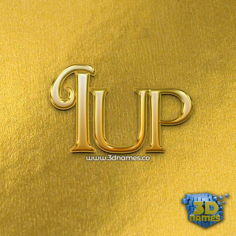 iup in All Gold style - 3D name wallpaper