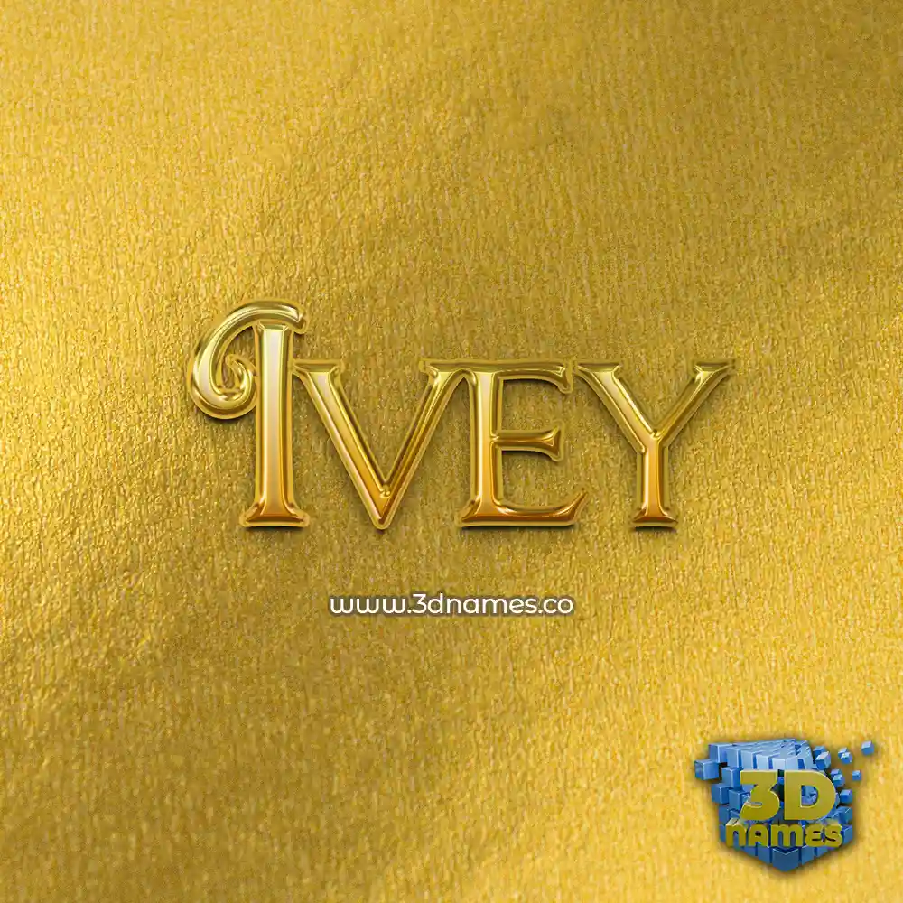 ivey in All Gold style - 3D name wallpaper