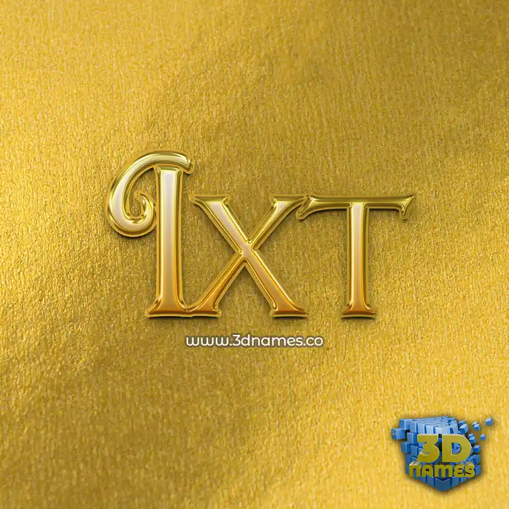 ixt in All Gold style - 3D name wallpaper