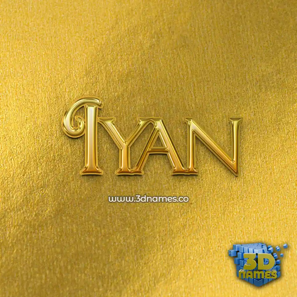 iyan in All Gold style - 3D name wallpaper