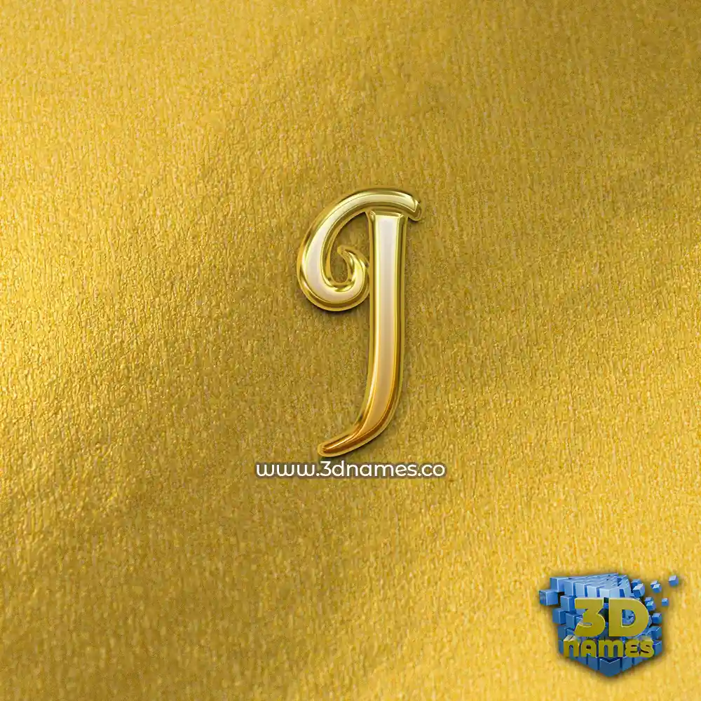 j in All Gold style - 3D name wallpaper