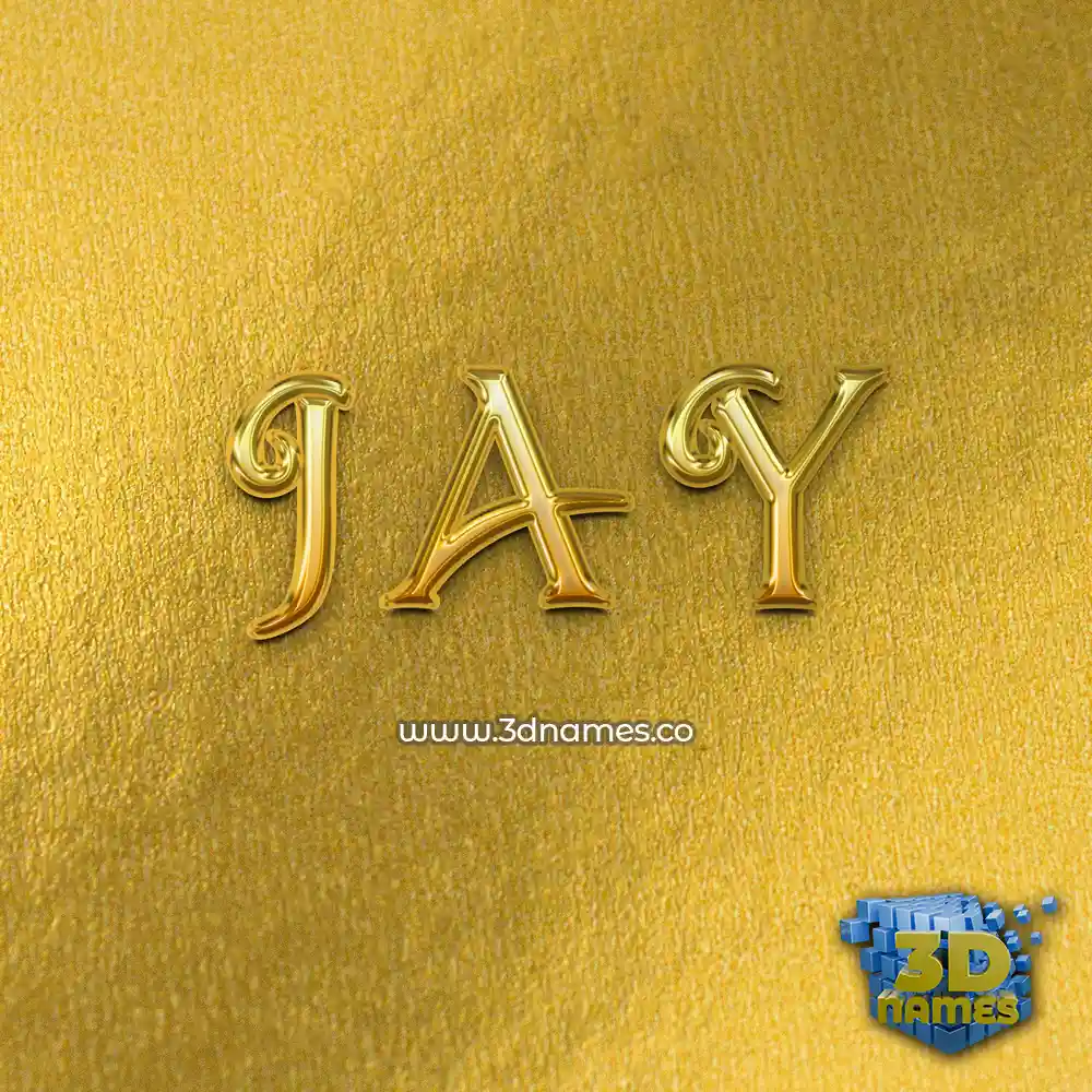 j a y in All Gold style - 3D name wallpaper
