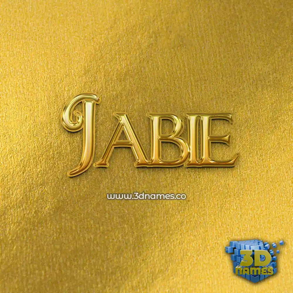 jabie in All Gold style - 3D name wallpaper