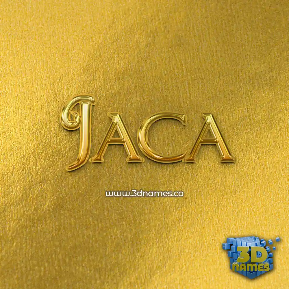 jaca in All Gold style - 3D name wallpaper