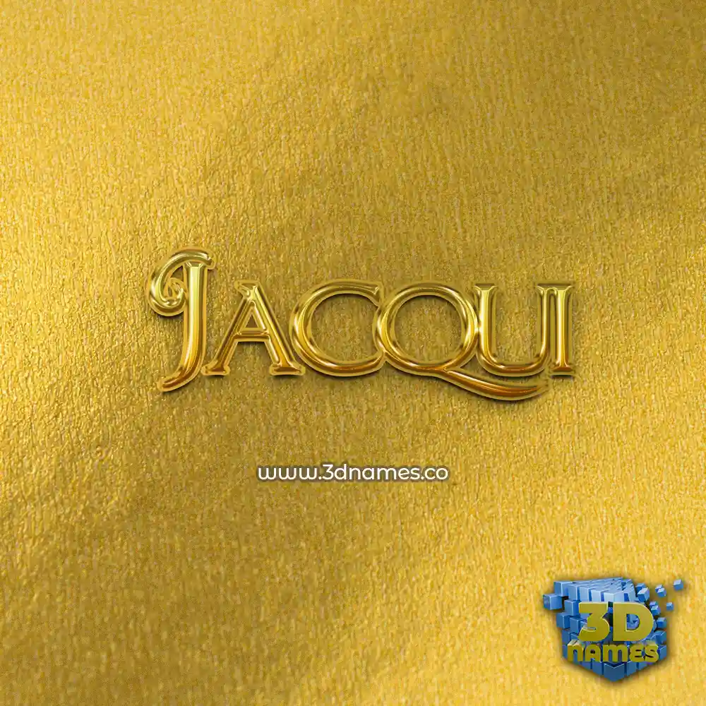 jacqui in All Gold style - 3D name wallpaper