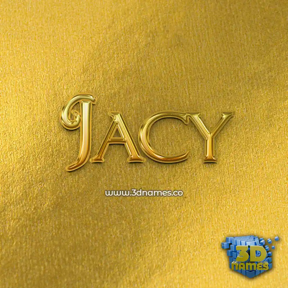 jacy in All Gold style - 3D name wallpaper