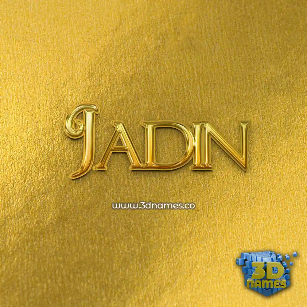 jadin in All Gold style - 3D name wallpaper