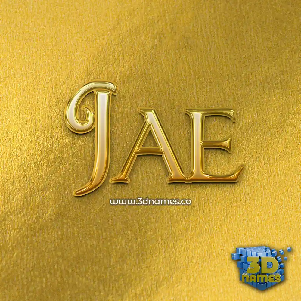 jae in All Gold style - 3D name wallpaper