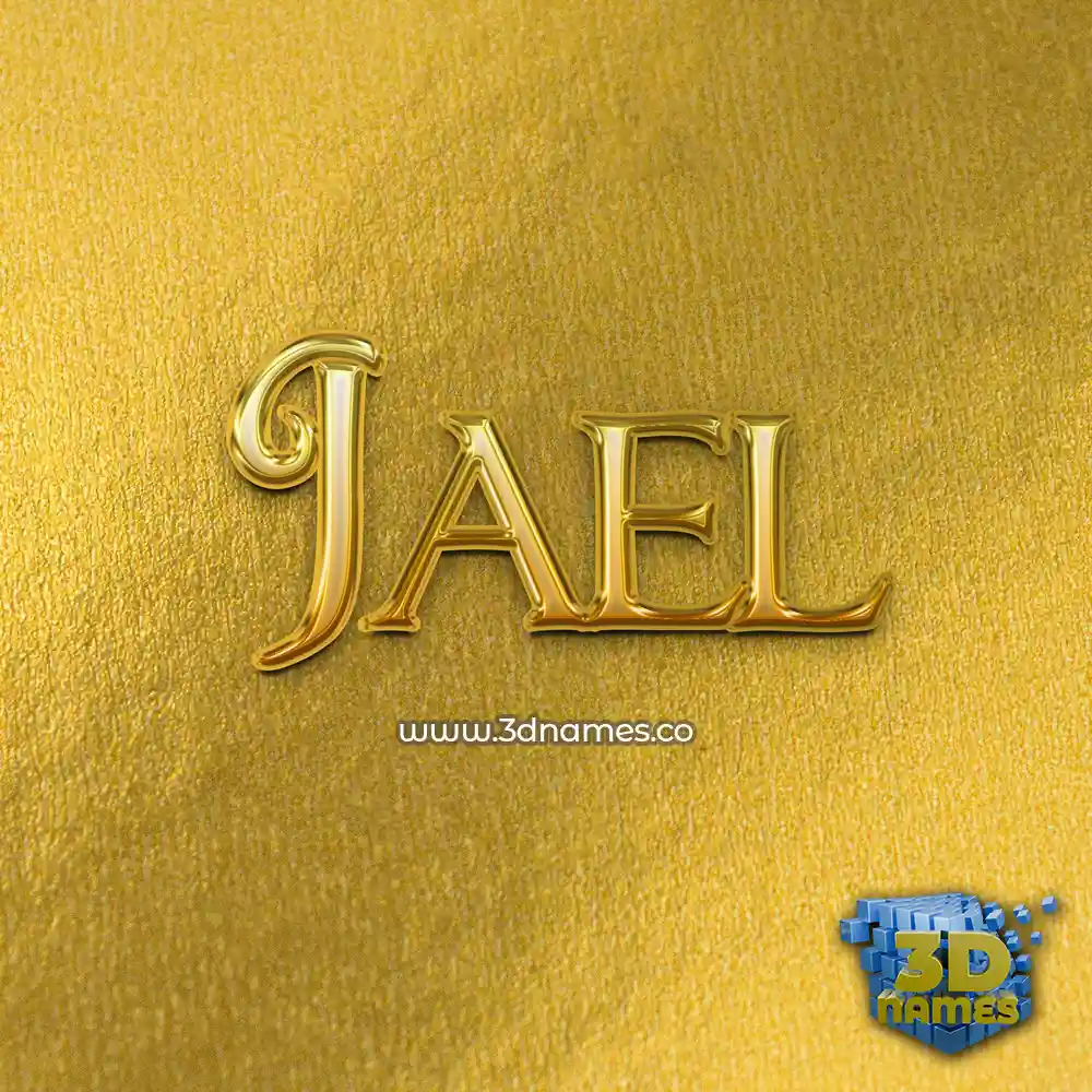 jael in All Gold style - 3D name wallpaper