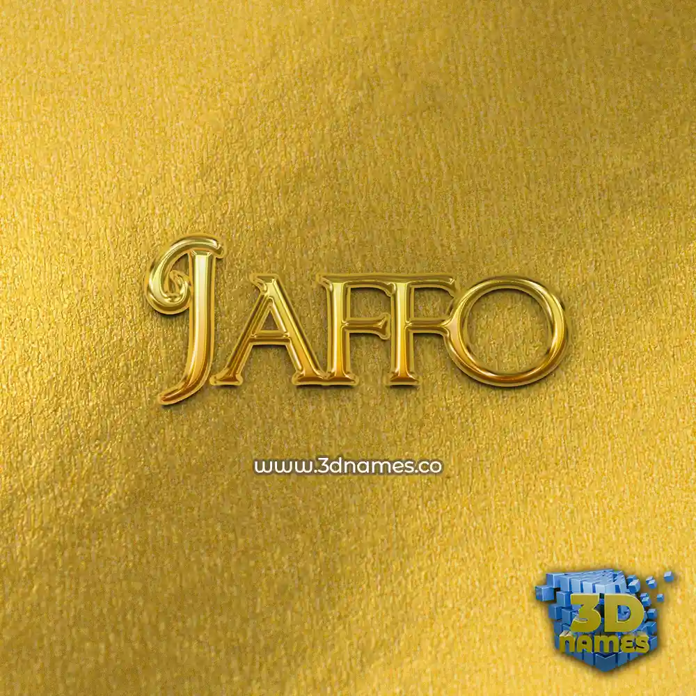 jaffo in All Gold style - 3D name wallpaper