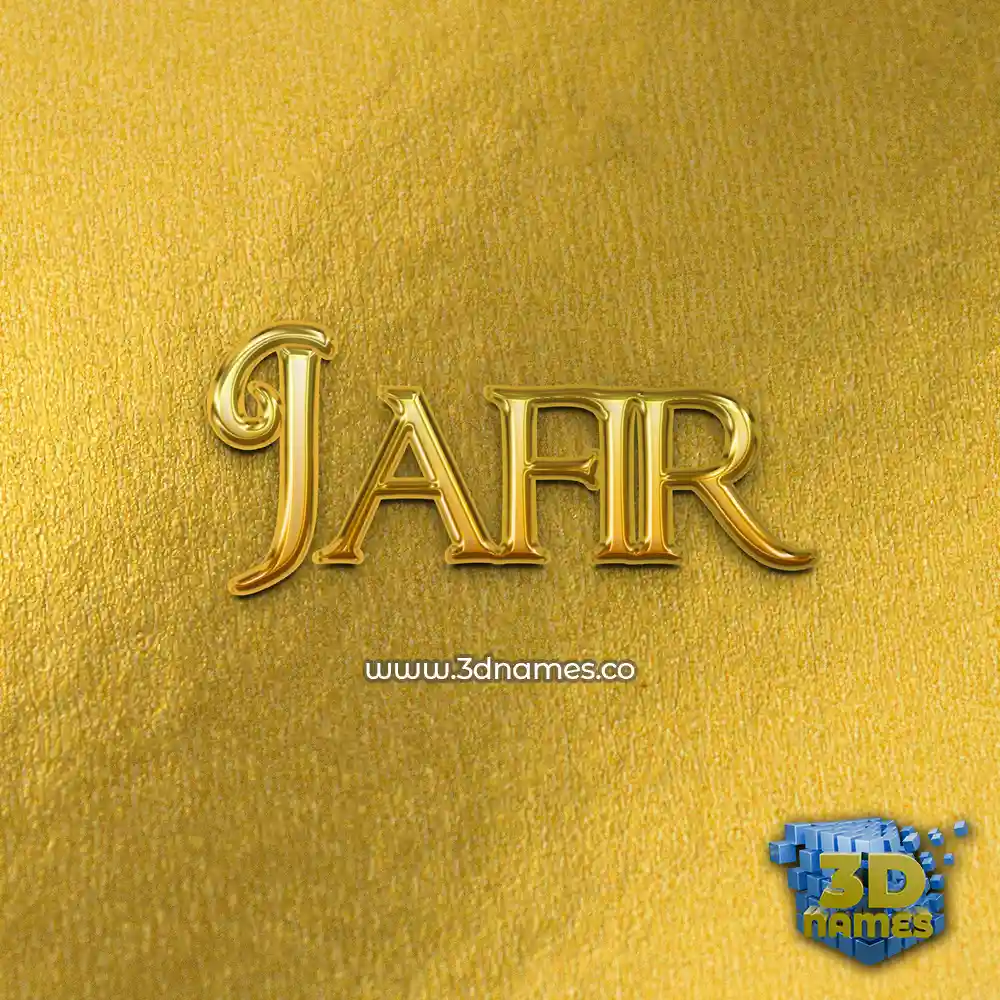 jafir in All Gold style - 3D name wallpaper