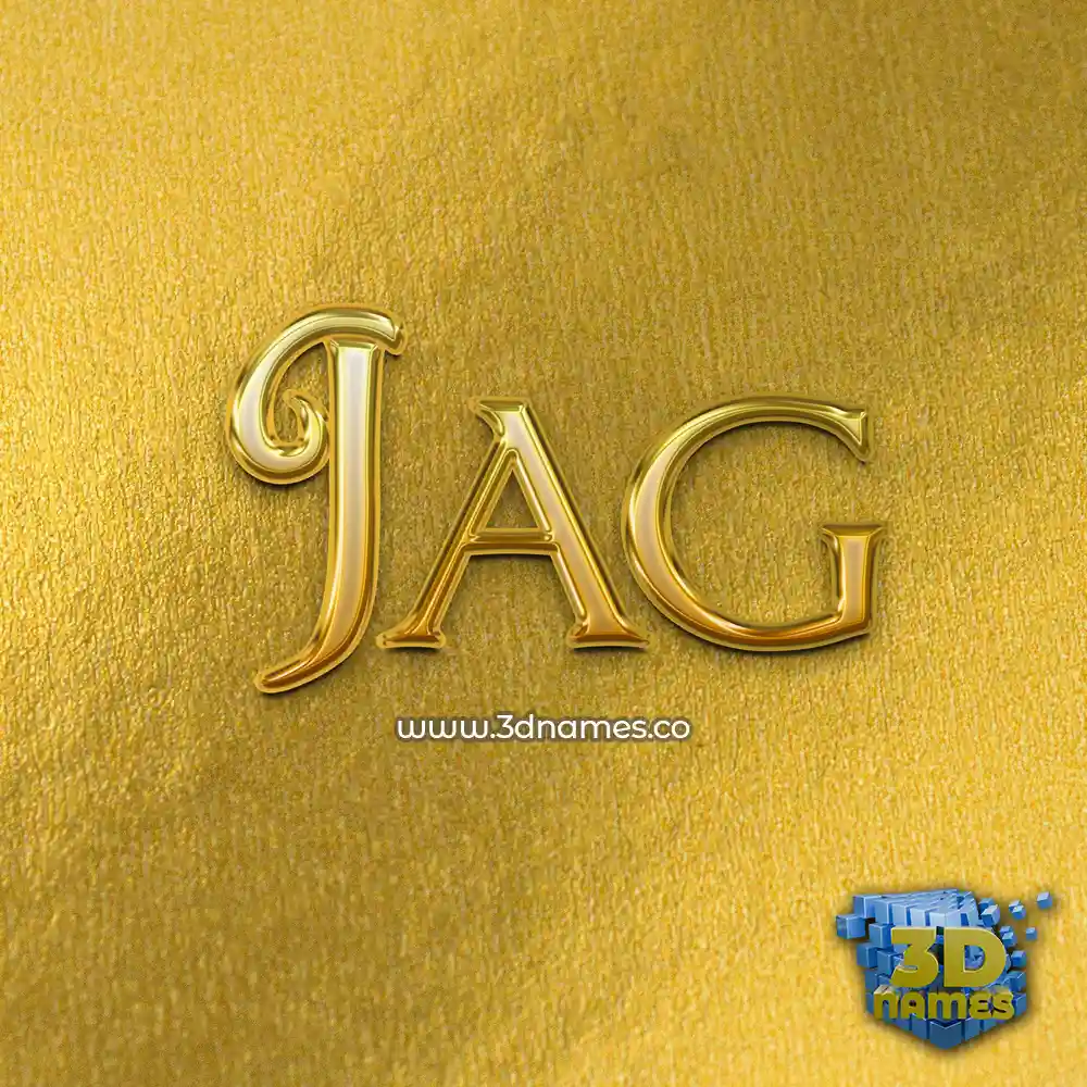 jag in All Gold style - 3D name wallpaper