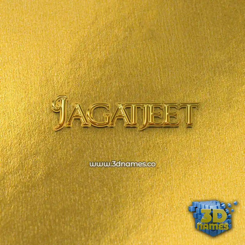 jagatjeet in All Gold style - 3D name wallpaper