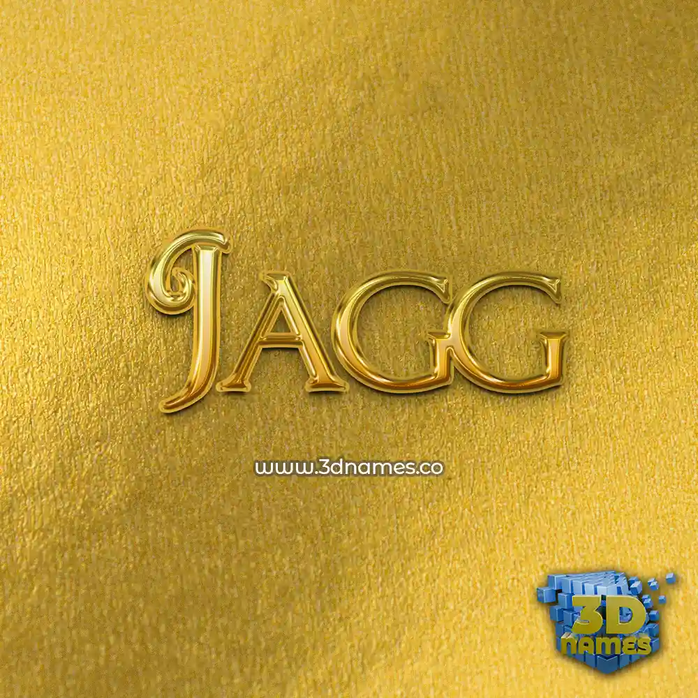 jagg in All Gold style - 3D name wallpaper