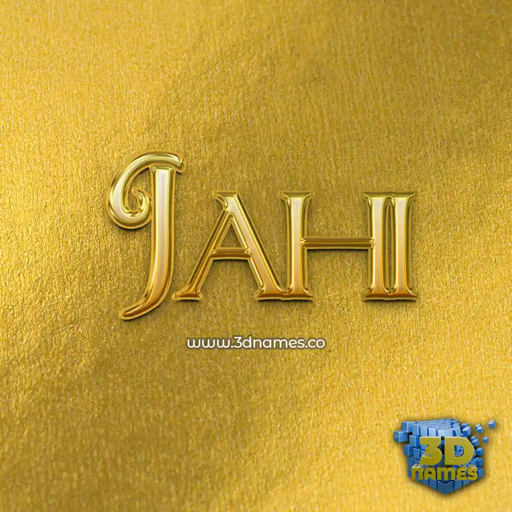 jahi in All Gold style - 3D name wallpaper