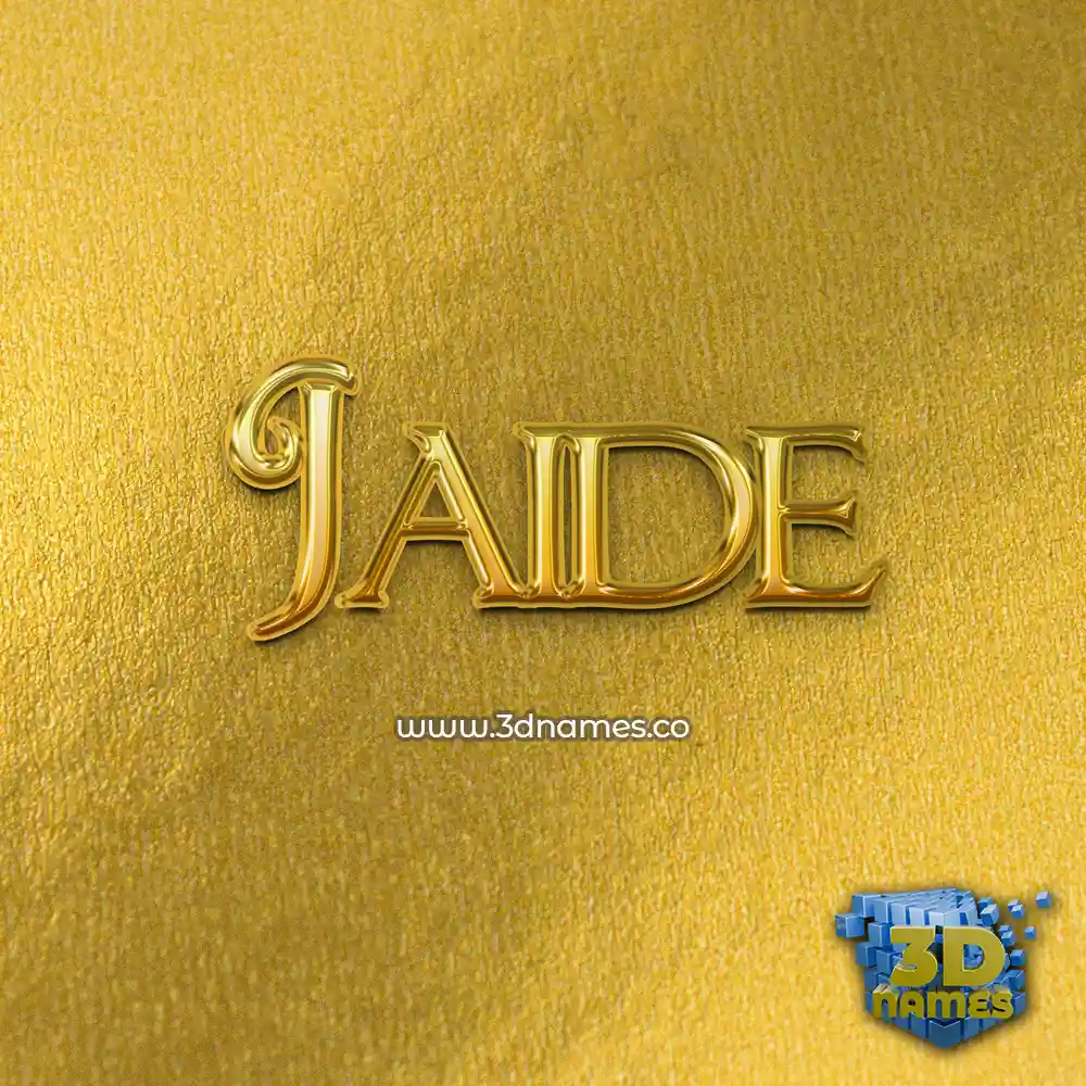 jaide in All Gold style - 3D name wallpaper