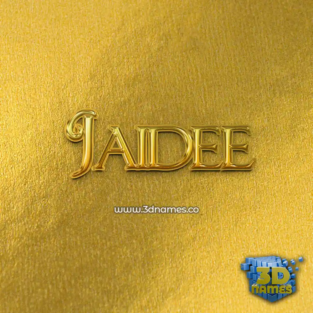 jaidee in All Gold style - 3D name wallpaper