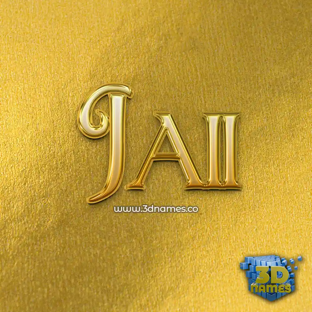 jaii in All Gold style - 3D name wallpaper
