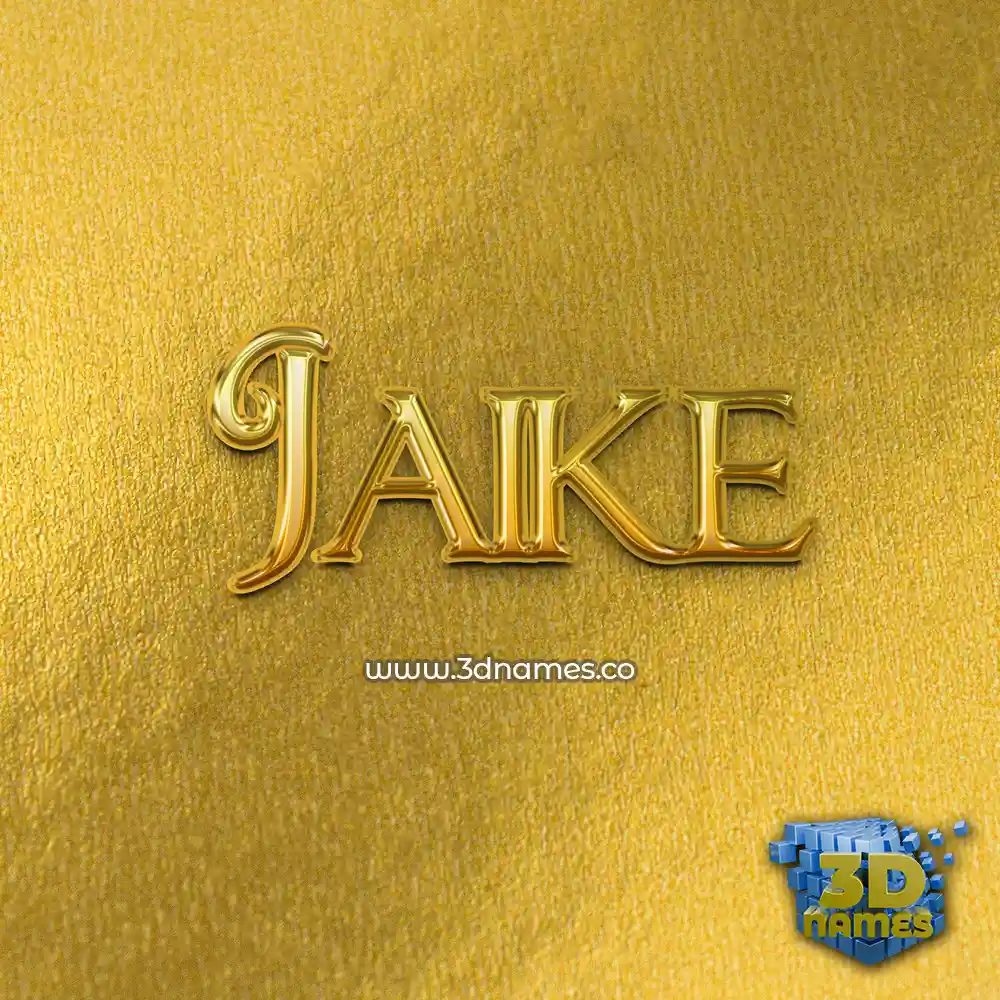 jaike in All Gold style - 3D name wallpaper