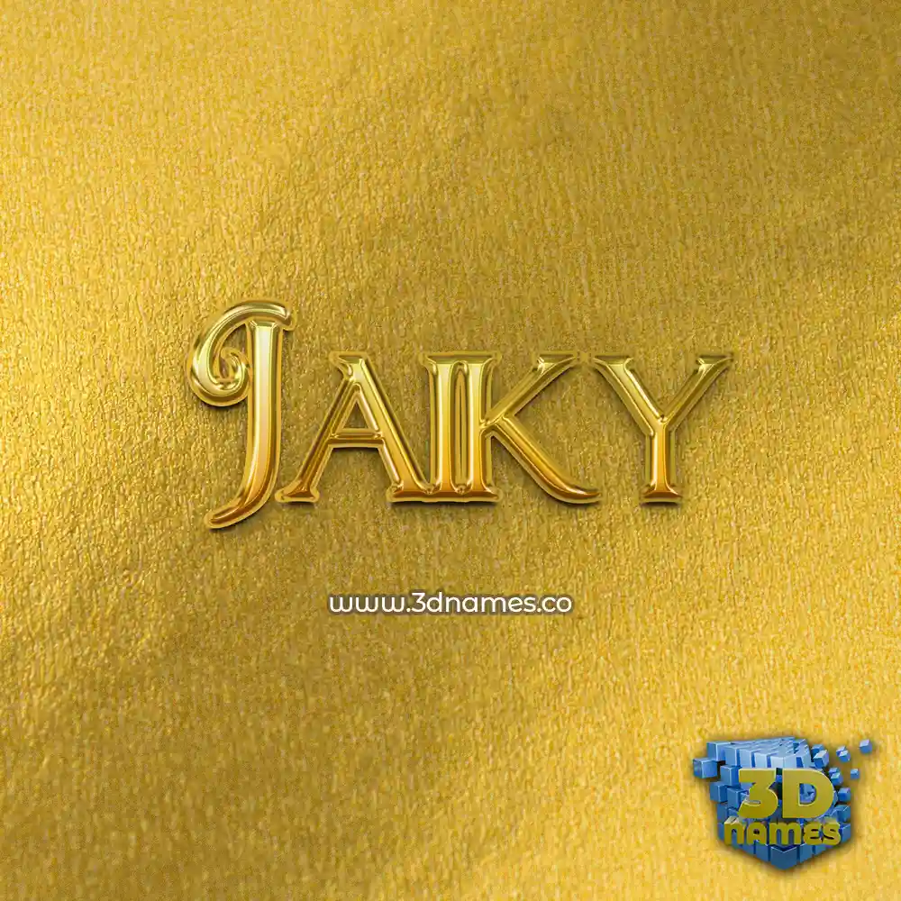 jaiky in All Gold style - 3D name wallpaper