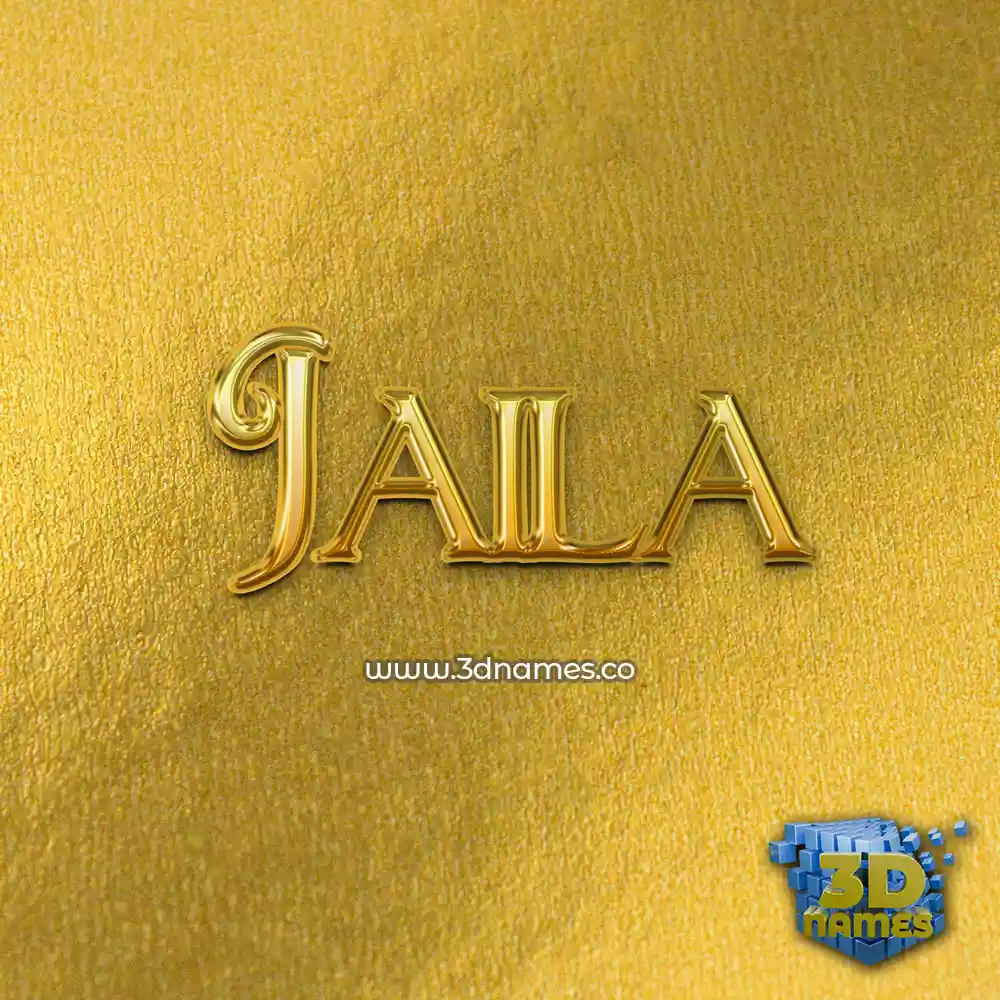 jaila in All Gold style - 3D name wallpaper