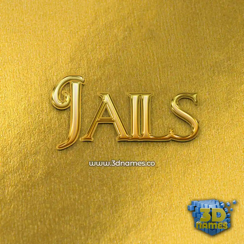 jails in All Gold style - 3D name wallpaper