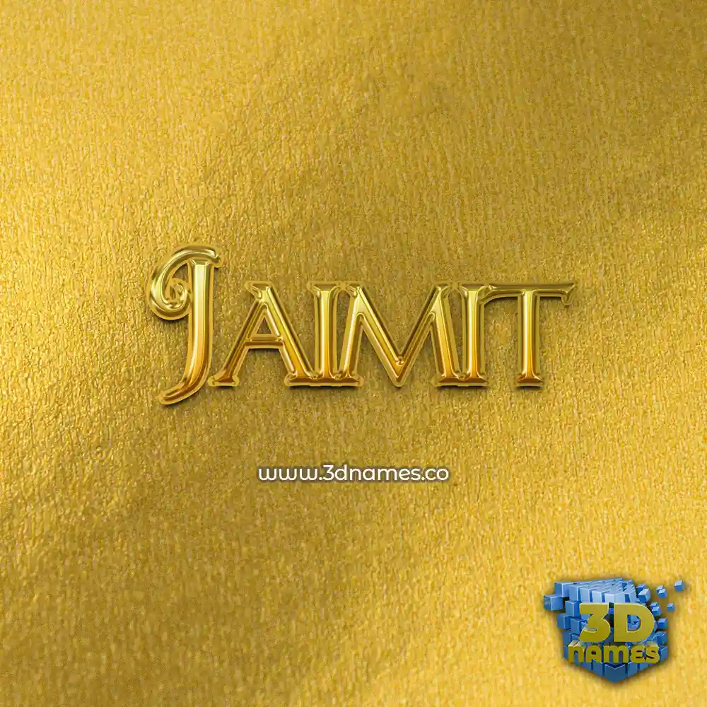jaimit in All Gold style - 3D name wallpaper
