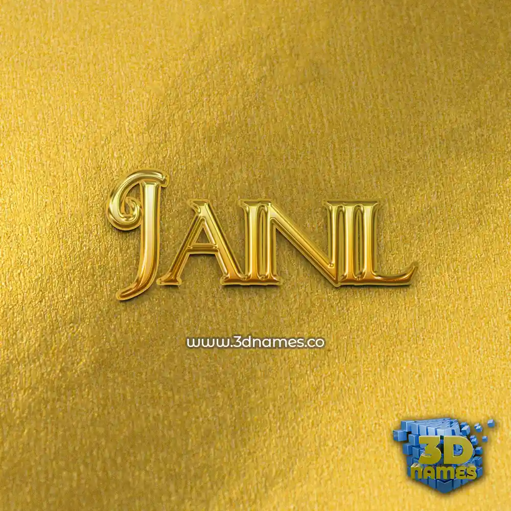 jainil in All Gold style - 3D name wallpaper