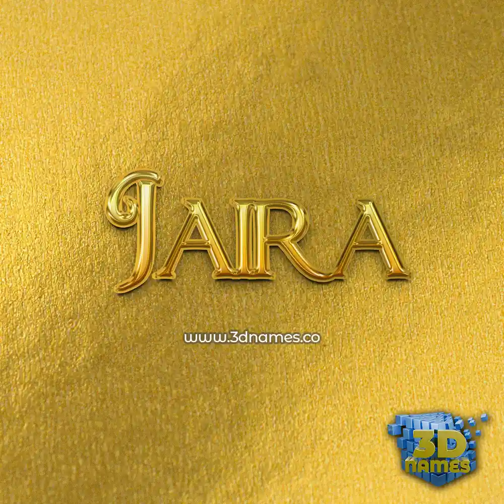jaira in All Gold style - 3D name wallpaper