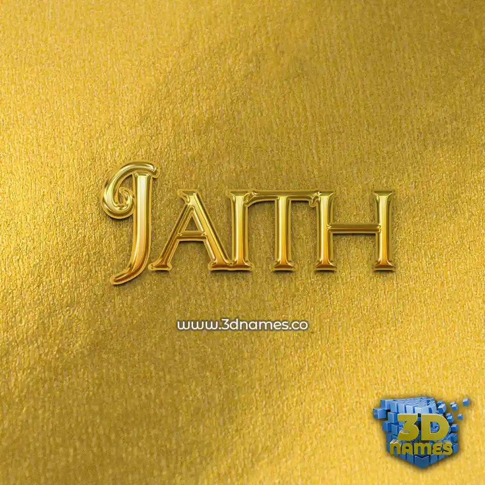 jaith in All Gold style - 3D name wallpaper