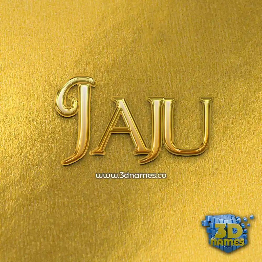 jaju in All Gold style - 3D name wallpaper