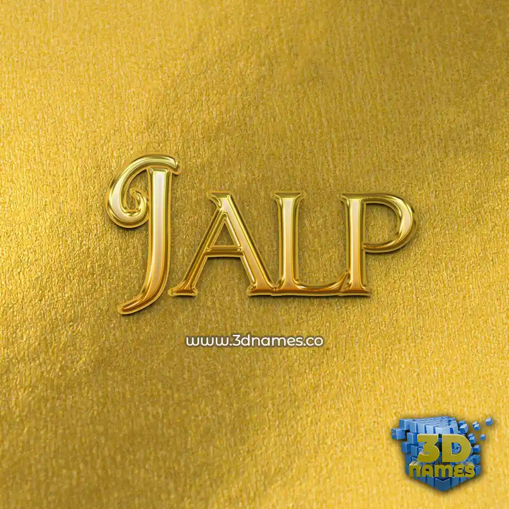 jalp in All Gold style - 3D name wallpaper