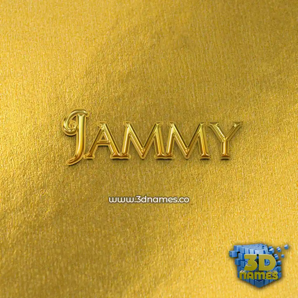 jammy in All Gold style - 3D name wallpaper