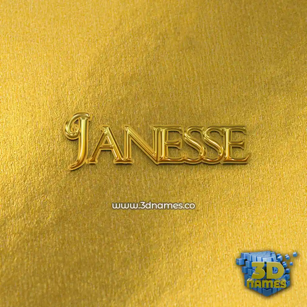 janesse in All Gold style - 3D name wallpaper
