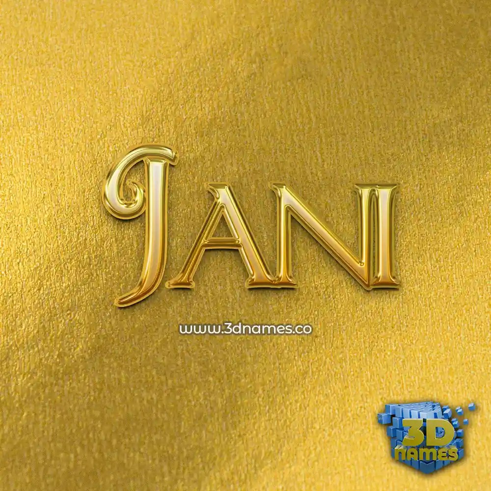 jani in All Gold style - 3D name wallpaper