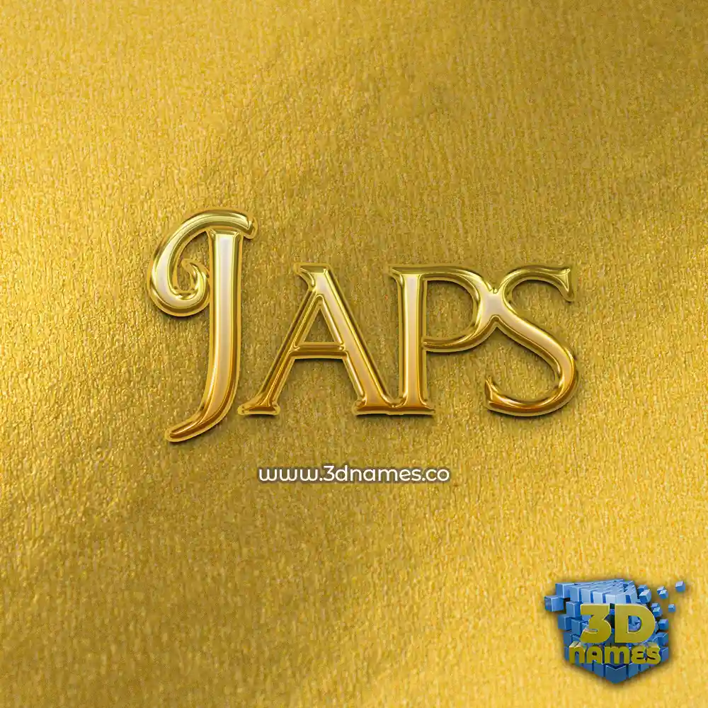 japs in All Gold style - 3D name wallpaper