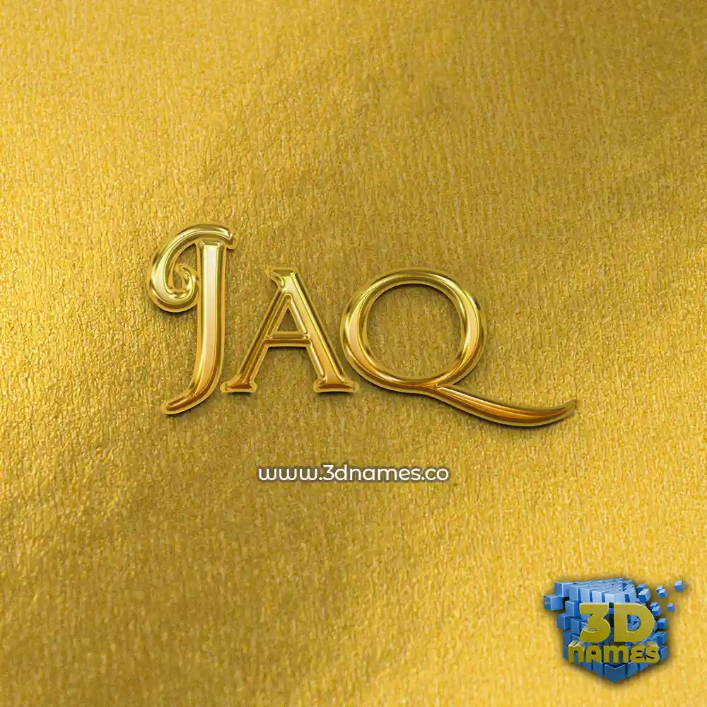 jaq in All Gold style - 3D name wallpaper