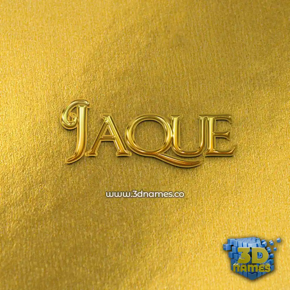 jaque in All Gold style - 3D name wallpaper